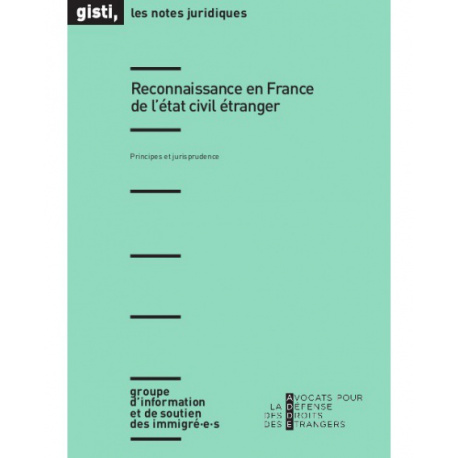 Reconnaissance en France de l'état civil étranger (ebook PDF)